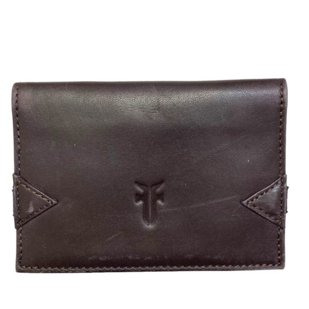 Frye vintage brown bifold leather mens wallet